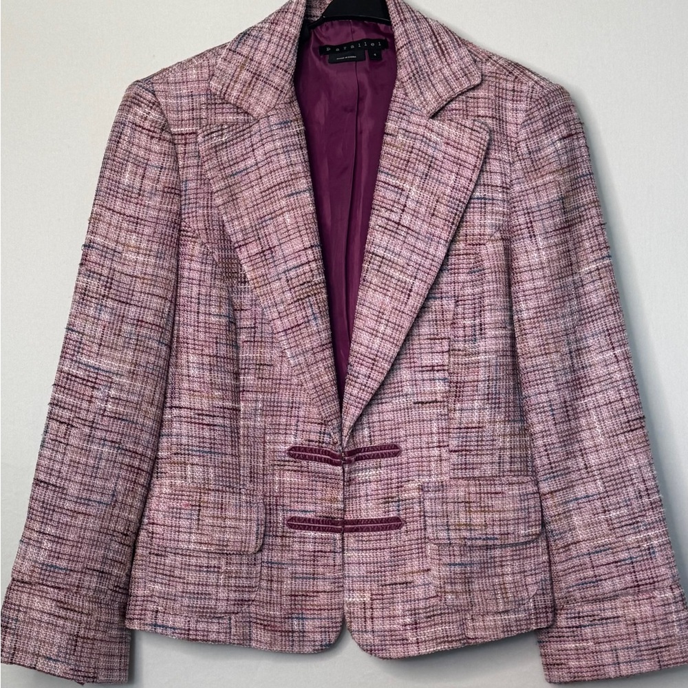 Parallel‎ Elegant Pink Tweed Blazer